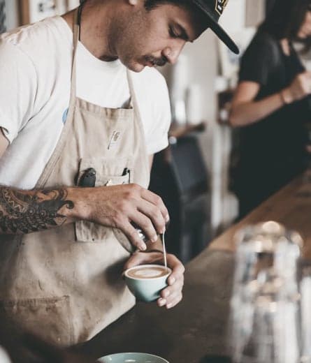 barista doing latte art